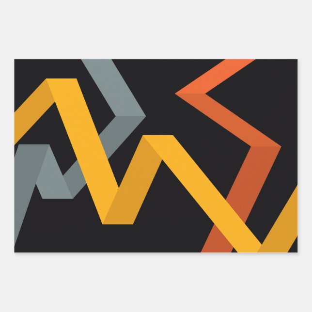 PLayful, vibrant, modern, urban graphic ways Wrapping Paper Sheets (Front)