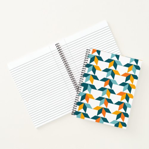 Playful vibrant trendy modern geometric graphic notebook