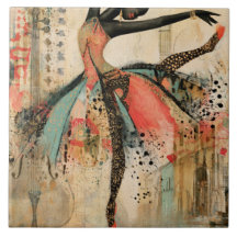 Playful Violin Music Lace Ballerina 
