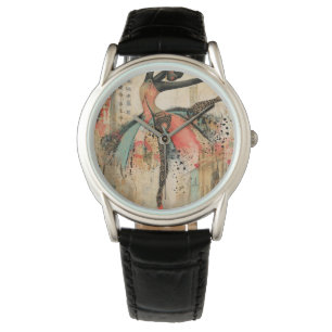 Playful Violin Music Lace Ballerina  Watch
