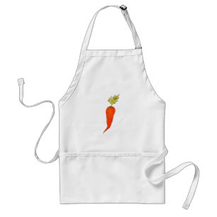 Playful Watercolor Carrot Adult Apron