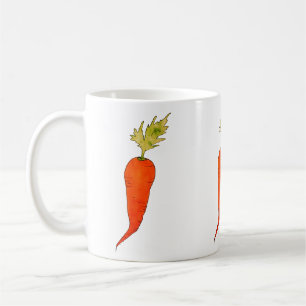Playful Watercolor Carrot Coffee Mug