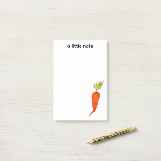 Playful Watercolor Carrot Post-it Notes