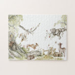 Playful Watercolor Forest Animals Puzzle<br><div class="desc">There’s something special about the innocence of childhood, and this Playful Watercolor Forest Animals Puzzle captures it perfectly. As you gaze upon this whimsical watercolor scene, you can almost hear the laughter of these baby animals in the cherry orchard. Whether it’s the mischievous bear cub with its paws wrapped around...</div>
