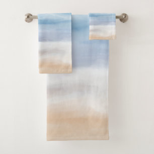Playful Waves On A Sunny Day At The Beach Bath Towel Set