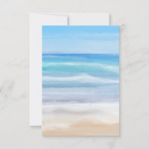 Playful Waves On A Sunny Day At The Beach Card