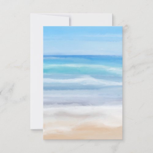 Playful Waves On A Sunny Day At The Beach Card