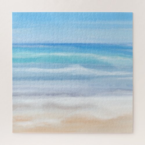 Playful Waves On A Sunny Day At The Beach Jigsaw Puzzle