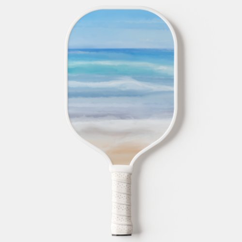 Playful Waves On A Sunny Day At The Beach Pickleball Paddle