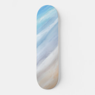 Playful Waves On A Sunny Day At The Beach Skateboard