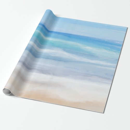 Playful Waves On A Sunny Day At The Beach Wrapping Paper