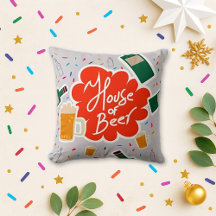 Playful White Beer Mug Confetti Design