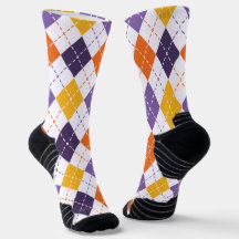 Playful White Halloween Argyle Pattern