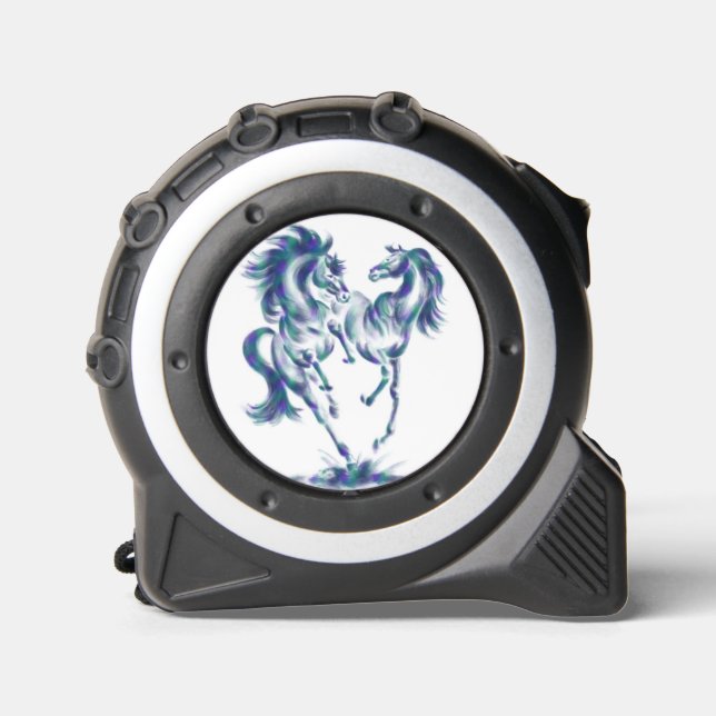 Playful Wild Horses Cantering Tape Measure (Front)