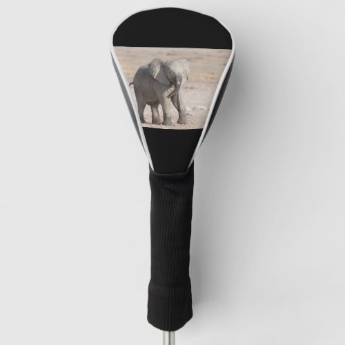 Playful young elephant golf head cover