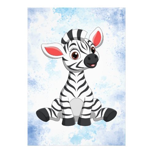 Playful Zebra Kid Room Decor Safari Nursery Decor Photo Print