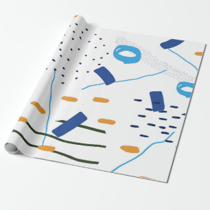 Playfull Abstract Modern Composition Wrapping Paper