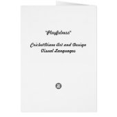 Playfulness CricketDiane Visual Languages (Back)