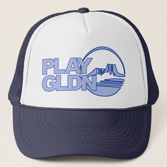 PlayGldn Trucker Trucker Hat (Front)