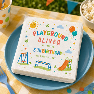 Playground Adventure 6th Birthday Park Party Napkins