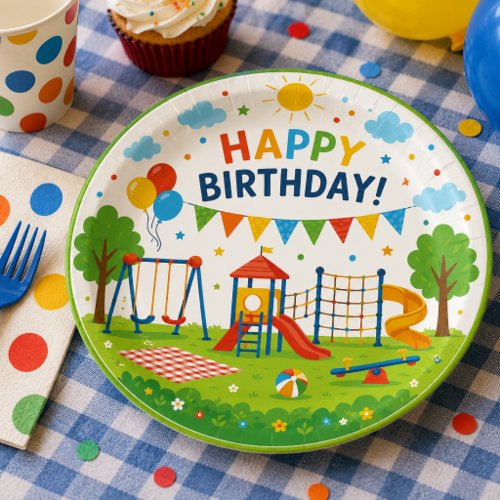 Playground Adventure 6th Birthday Park Party Paper Plates
