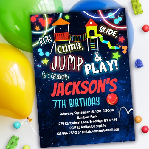 Playground Birthday Party Invitation