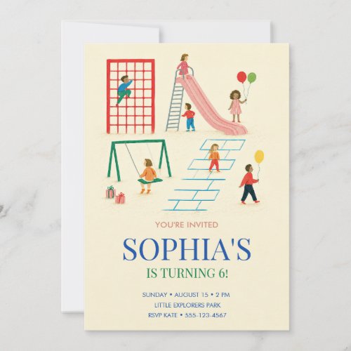 Playground Birthday Party Invitation