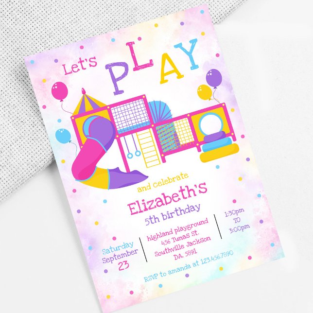 Playground, Bounce Jump, Trampoline Birthday Invitation (Creator Uploaded)