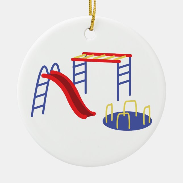Playground Equipment Ceramic Ornament (Front)