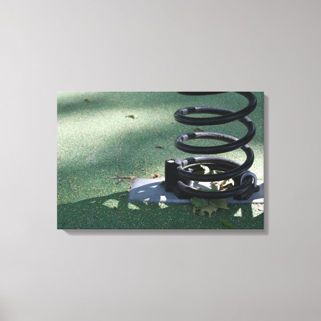 Playground for Children 16 Metal Spring Canvas Print (Front)