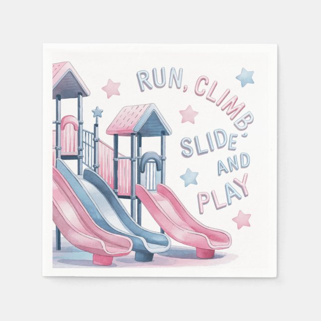 Playground Fun Birthday Bash Napkins (Front)