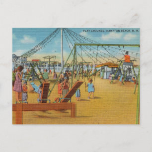 Playground, Hampton Beach, New Hampshire Postcard