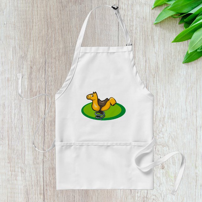 Playground Horse Spring Rider Adult Apron (Creator Uploaded)