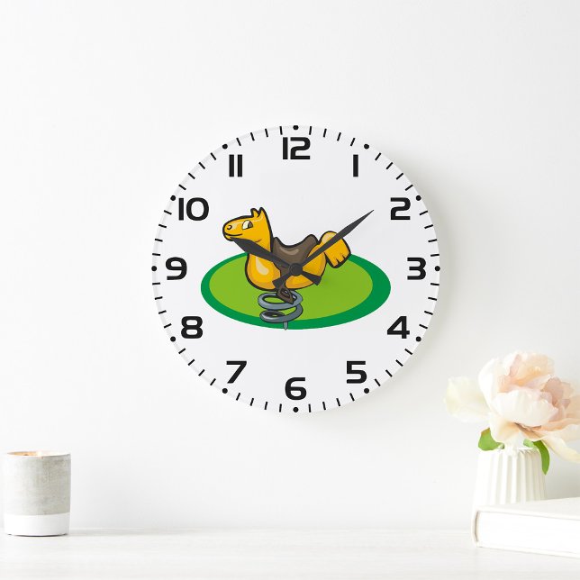 Playground Horse Spring Rider Large Clock (Creator Uploaded)