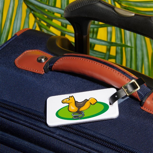 Playground Horse Spring Rider Luggage Tag (Creator Uploaded)