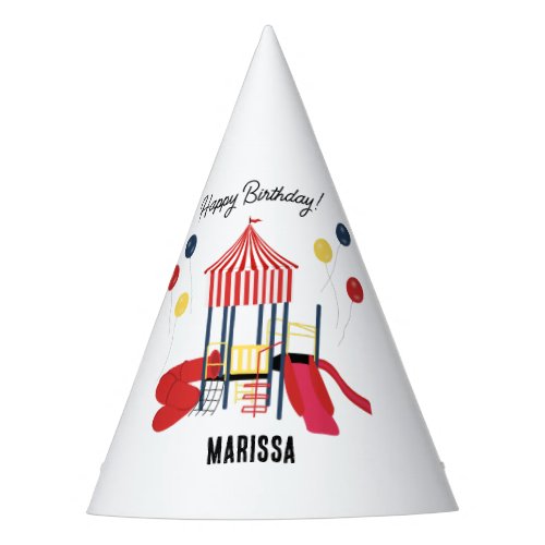 Playground Kids Boys Girls Birthday Custom Name Party Hat