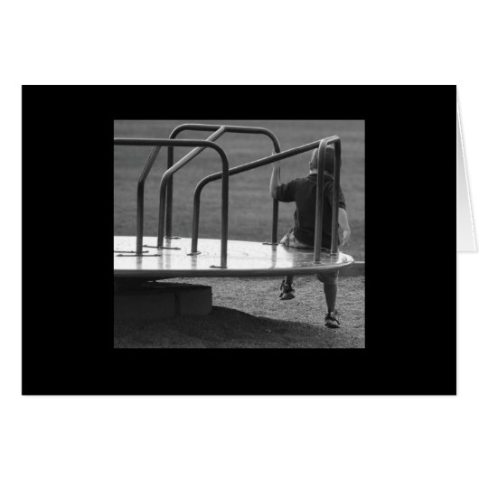 Playground merry-go-round note cards (Front Horizontal)