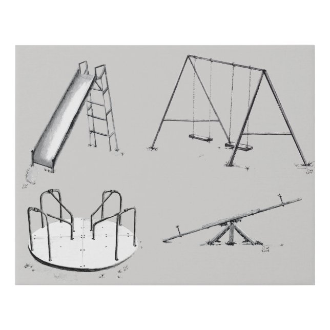 Playground Original Pencil Drawings Print (Front)