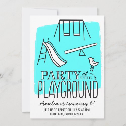 Playground Party Invite _ Aqua