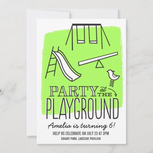 Playground Party Invite _ Lime