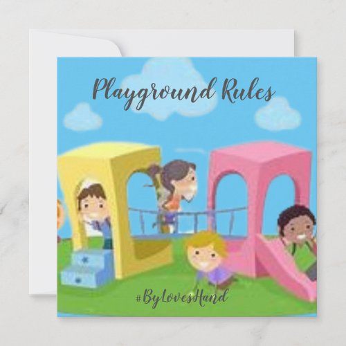Playground Rules Flat Card Blue