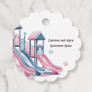 Playground Slides Super Fun Birthday Bash Thanks Favor Tags