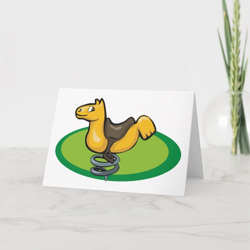 Playground Spring Horse Card