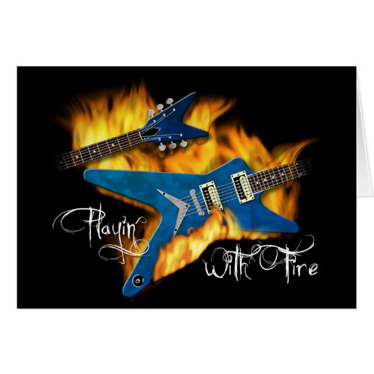 Playin with Fire Guitar Cards (Front Horizontal)