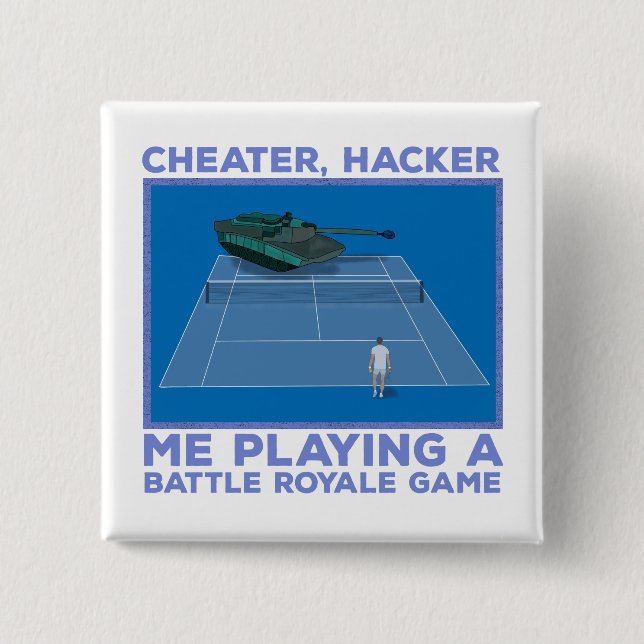 Playing a Battle Royale Game Button (Front)