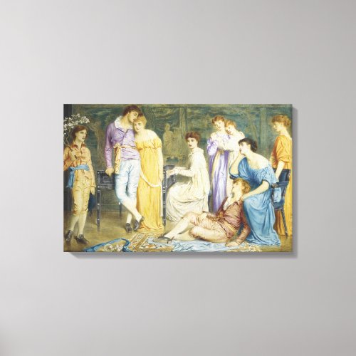 Playing a Prelude by Bach Canvas Print
