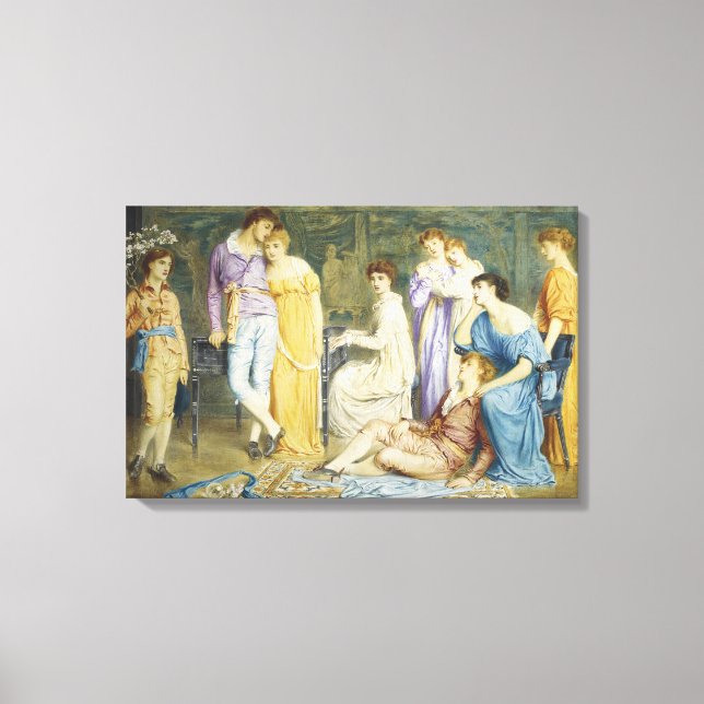 Playing a Prelude by Bach Canvas Print (Front)