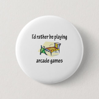 Playing Arcade Games Pinback Button