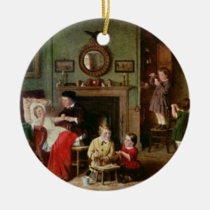 Playing at Doctors Ceramic Ornament