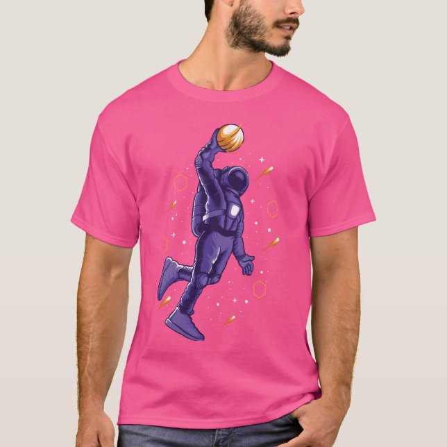 Playing Basketball Or Playing Basketball In Space  T-Shirt (Front)